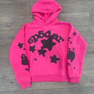 Spyder Pink and Black Graphic Hoodie Sweatshirt